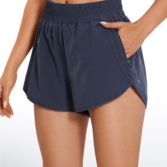 CRZ YOGA Pants - NWT CRZ YOGA navy sport shorts. Small pack pocket. Stretchy and lightweight